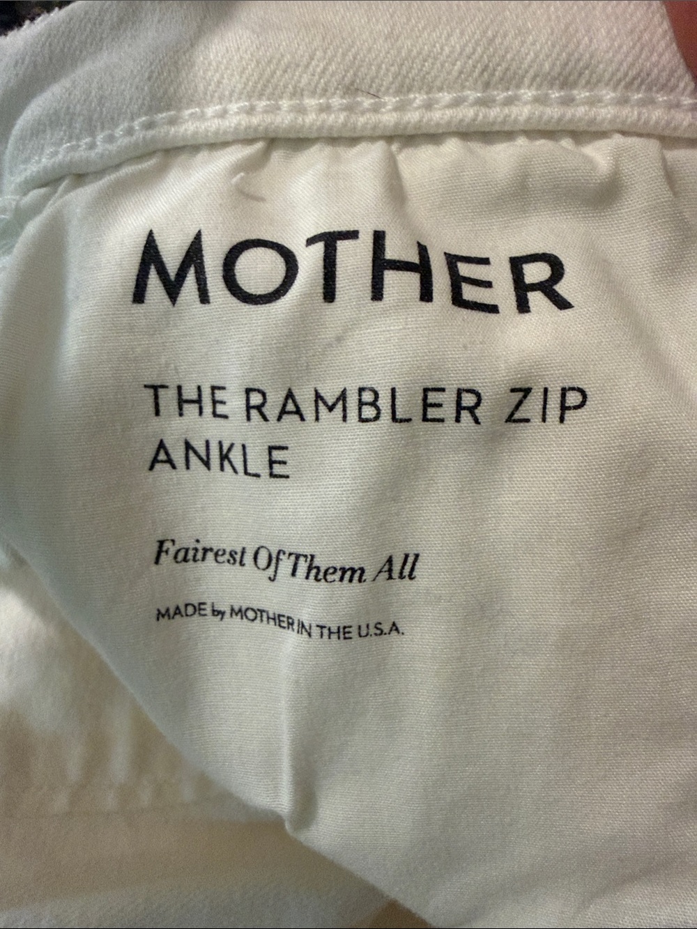 Mother Denim The Rambler Zip Ankle Jeans sz 31 Fairest Of Them All White - Picture 8 of 10